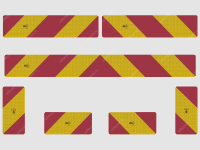 Задний опознавательный знак для грузовых автомобилей и тягачей RR (класс 3)