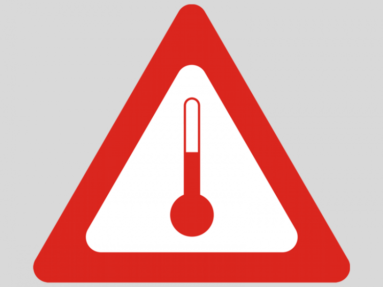 Маркировочный знак для веществ, перевозимых при высокой температуре